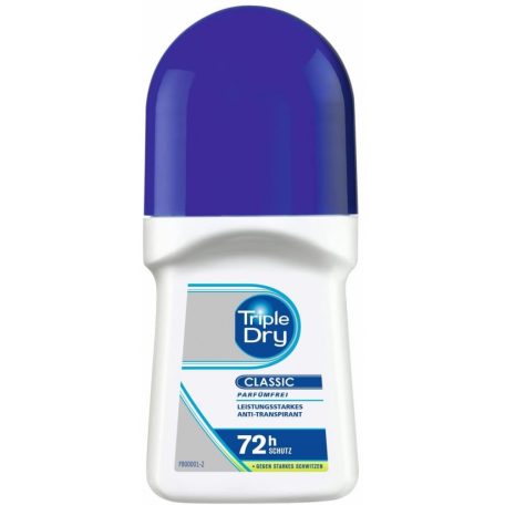 Deodorant roll-on  antiperspirant Triple Dry Classic, unisex, 72h, 50 ml