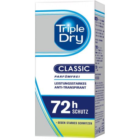 Deodorant roll-on  antiperspirant Triple Dry Classic, unisex, 72h, 50 ml