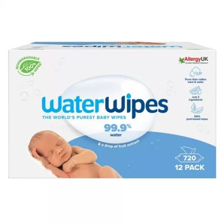 Servetele umede Bio Water Wipes, 12 pachete x 60 buc, 720 buc