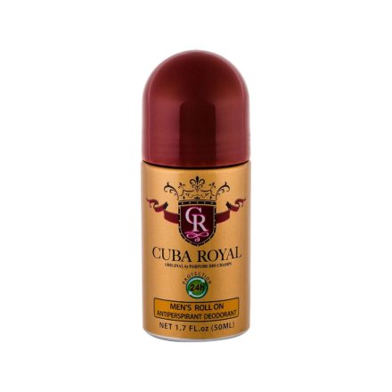 Deodorant roll-on antiperspirant Cuba Royal, barbati, 24 h, 50 ml