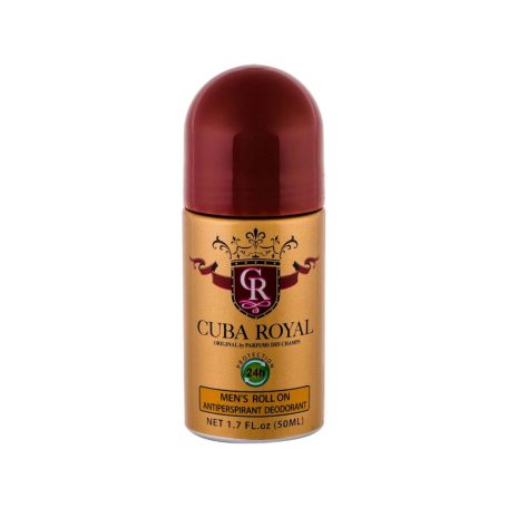 Deodorant roll-on antiperspirant Cuba Royal, barbati, 24 h, 50 ml