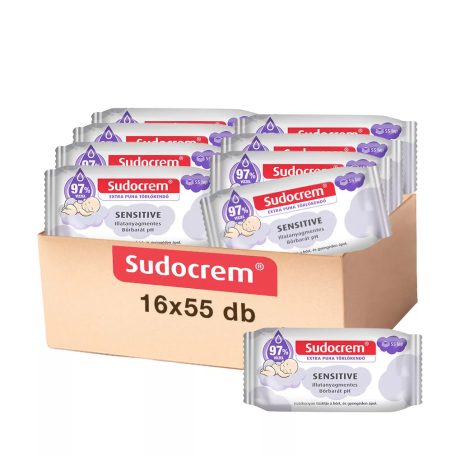 Servetele umede Sudocrem Sensitive, 16 pachete x 55, 880 buc