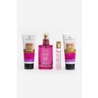 Set cadou parfum dama Dorall Exotic Vanilla, femei, apa de toaleta 100 ml, roll on 10 ml, gel de dus 50 ml, lotiune maini si corp 50 ml