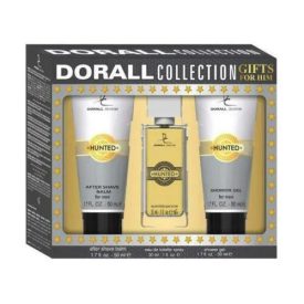   Set cadou parfum barbati Dorall Hunted, apa de toaleta 30 ml, gel de dus 50 ml, after shave balsam 50 ml