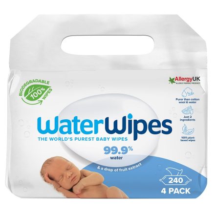 Servetele umede Bio Water Wipes, 4 pachete x 60 buc, 240 buc